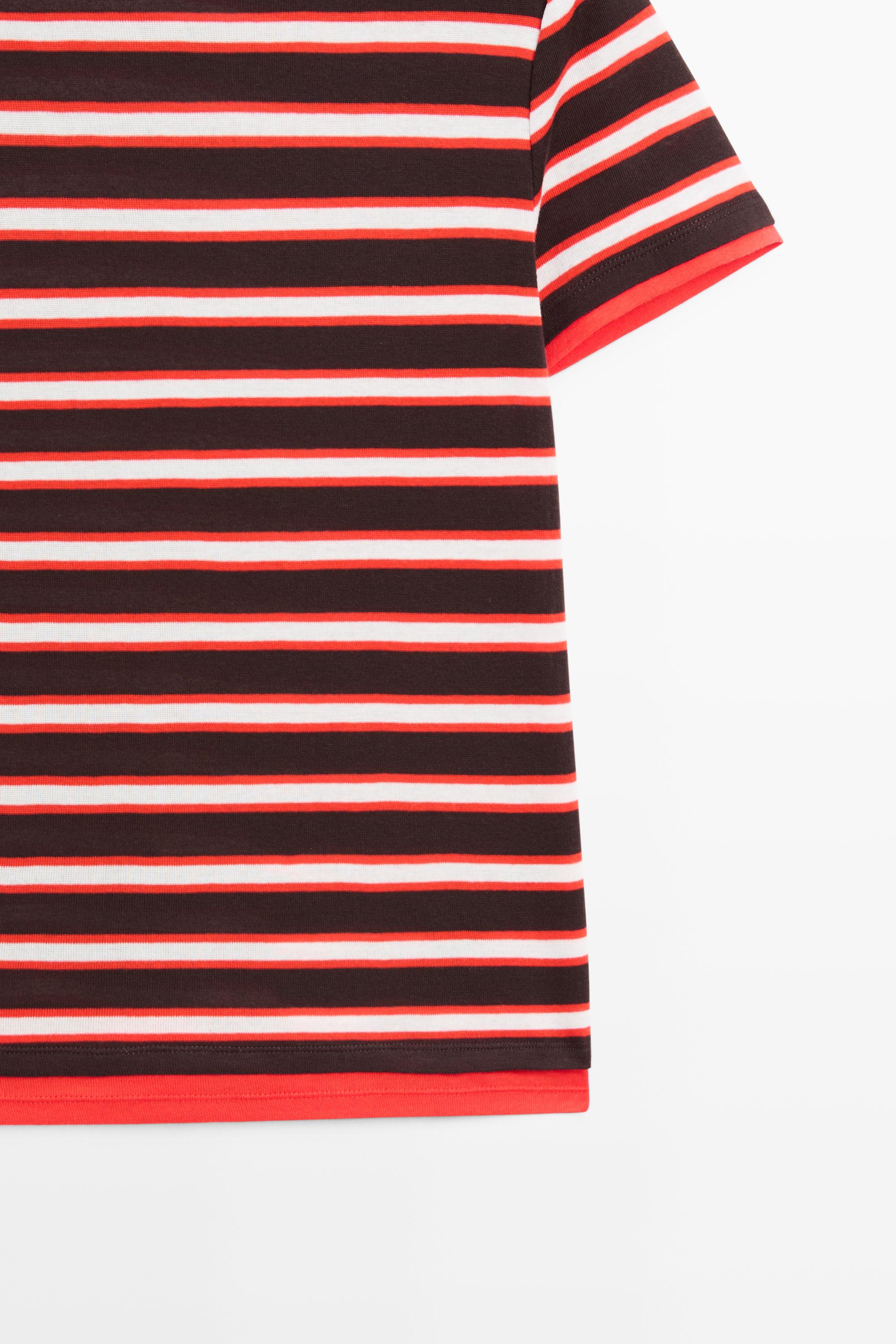 100% cotton short sleeve striped T-shirt